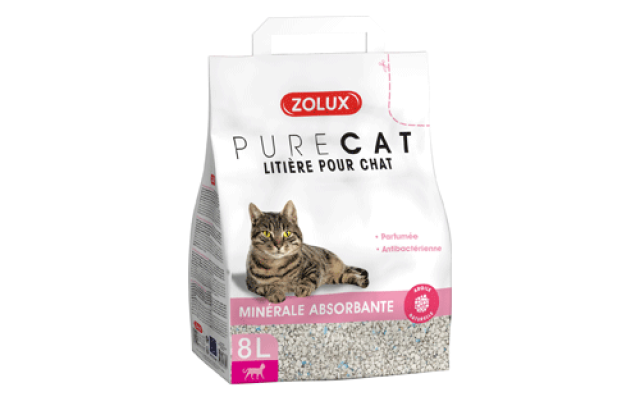 Litière Purecat minérale absorbante parfumée réf. 476 313