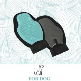 Gant de toilettage double face 2 en 1