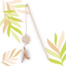 ETHI'CAT rotin canne à pêche balle