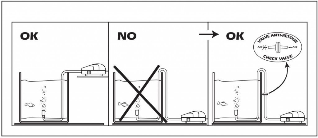 Optimisez l'oxygénation de votre aquarium avec une pompe à air.