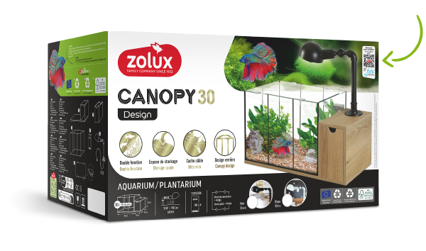 Aquarium avec QRcode Fishipedia